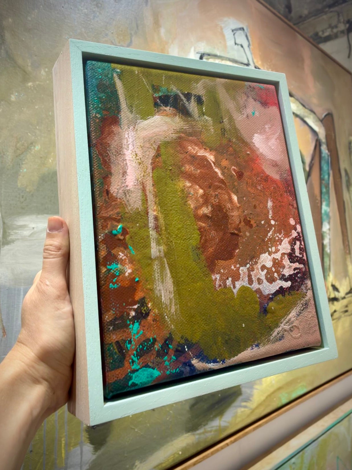 Small Turquoise #7 - 20cm x 25cm