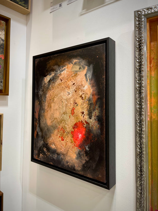 Vermillion in Black - 50cm x 60cm