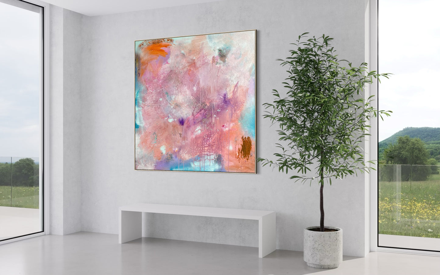 Fréquence du Rose
 - 145cm x 145cm