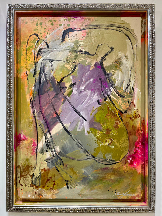Champagne Olive - 59cm x 89cm ( artwork size ) in 74cm x 104cm ( frame size )