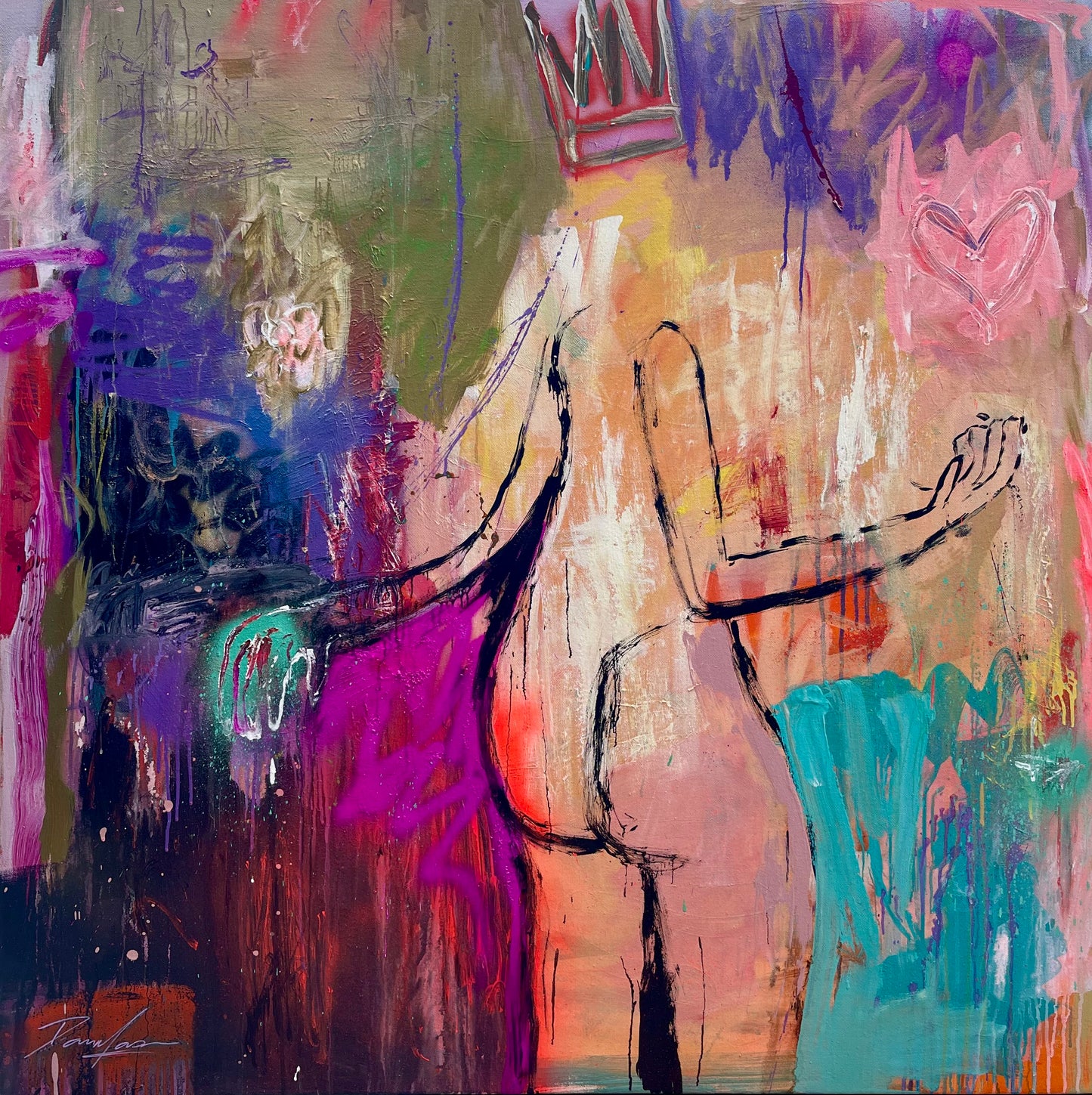 La Belle Reine - 145cm x 145cm