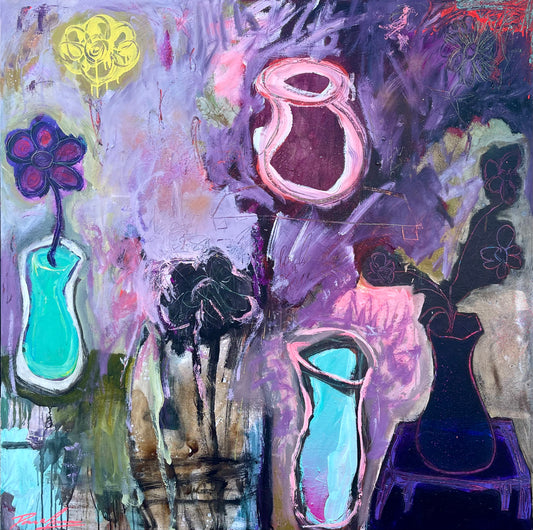 Retros’ Garden - 145cm x 145cm