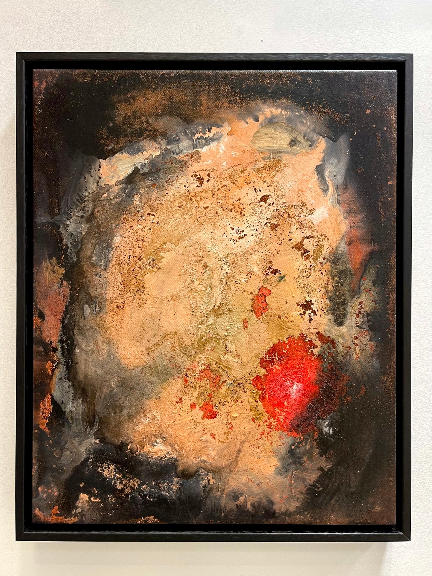 Vermillion in Black - 50cm x 60cm