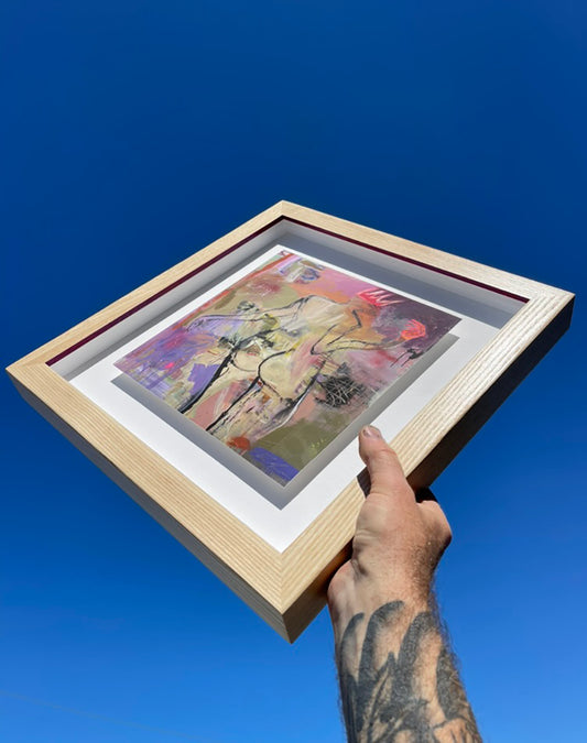 Dame Équilibre - 40cm x 40cm Box Framed