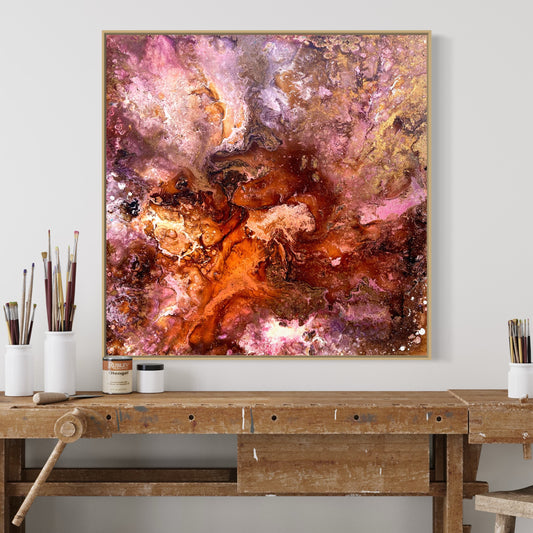 Copper Tide #2 - 85cm x 85cm